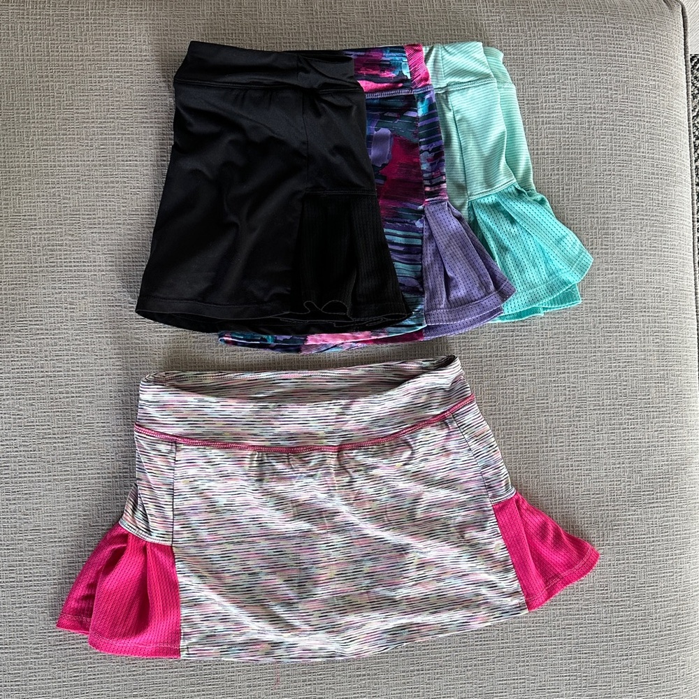 C9 by Champion Kids athletic Skorts - Black, Pink, purple, teal (lot of 4)